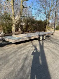 30 foot Flat deck trailer , tandom wheels with lights