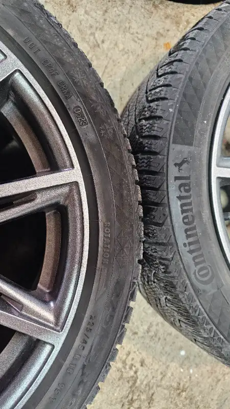 225/45/18 Continental winter tires with Fast alloy rims 5x114.3 in Tires & Rims in Markham / York Region - Image 7