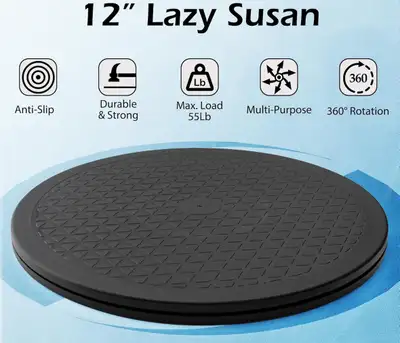This new pack of 12-inch Lazy Susan turntables is designed for heavy-duty use, featuring a smooth, r...