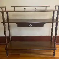 Antique side shelf with drawer