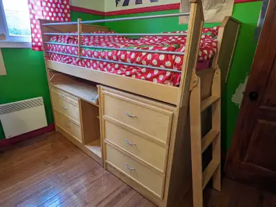 lit mezzanine et bureau, View more