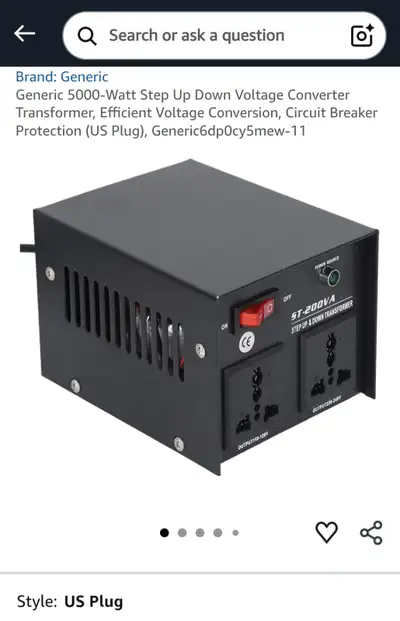 VOLTAGE CONVERTER NEW IN BOX, View more