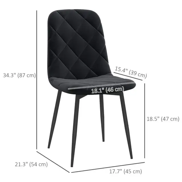 Upholstered Dining Room Chairs with Steel Legs, Modern Kitchen C in Chairs & Recliners in Markham / York Region - Image 5