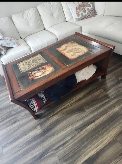 Real wood coffee table for sale to pick up in Beddington NW. $120 or best offer