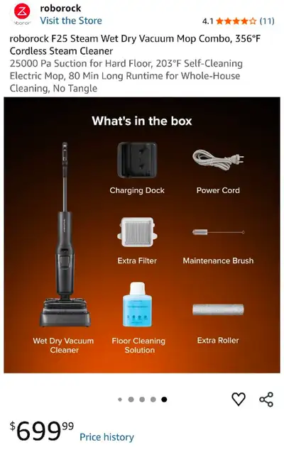 Roborock Wet & Dry Stick Vacuum / Mop, View more