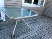 SMALL GLASS PATIO TABLE