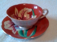 various floral  cups and saucers,