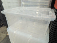 Brand new clear storage bins 
