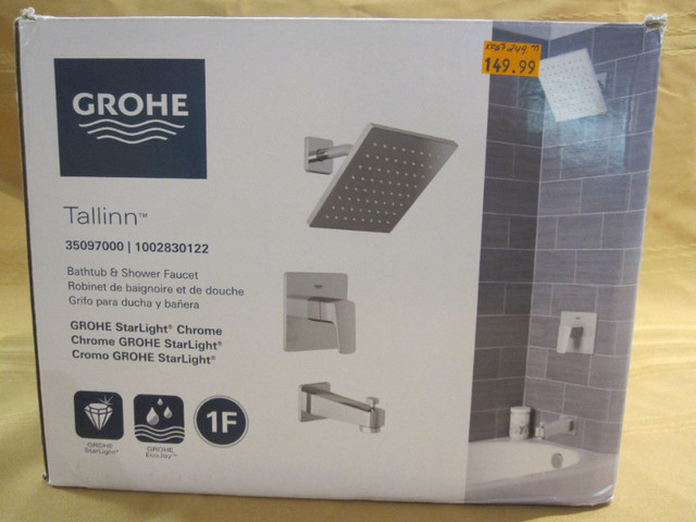 Grohe Tallinn Bathtub & Shower Faucet / Chrome in Plumbing, Sinks, Toilets & Showers in Chatham-Kent