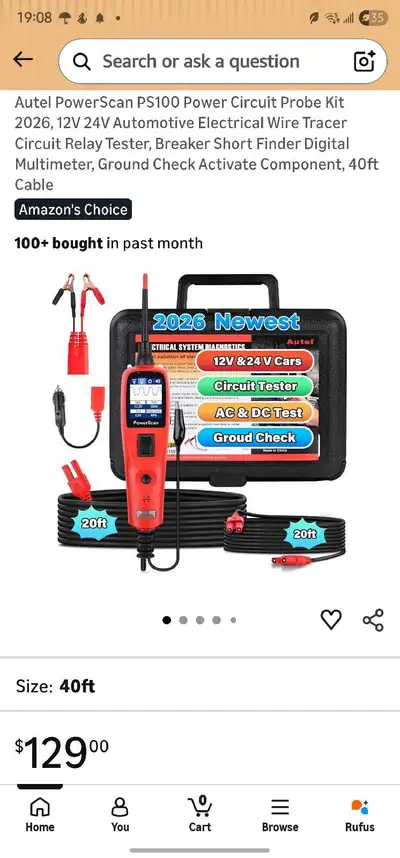 This Autel PowerScan PS100 Power Circuit Probe Kit is in excellent condition (NEW), never used (just...