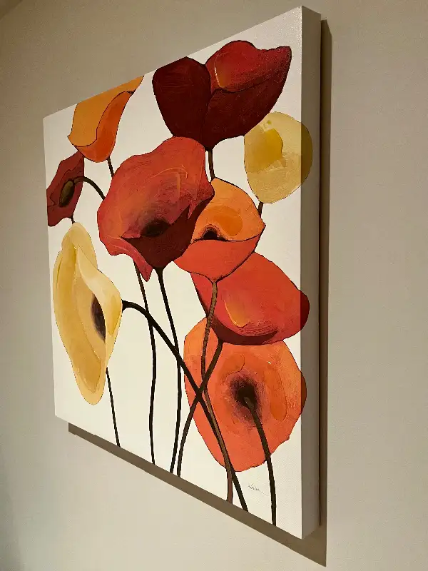 Toile d’art - Fleurs oranges et jaunes in Arts & Collectibles in Laval / North Shore - Image 3