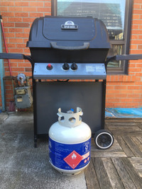 Barbecue stand includes Propane Tank  good condition 