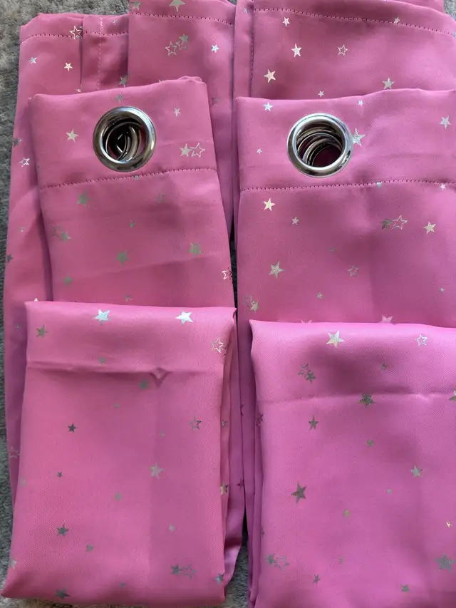 Dorm/baby room modern pink curtains (read below for dimensions) in Window Treatments in Markham / York Region - Image 2