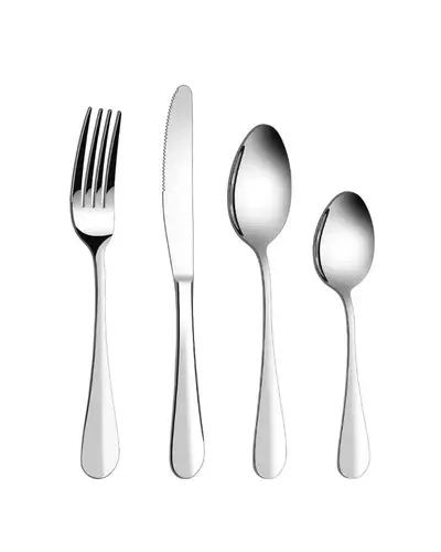 24-piece stainless steel flatware set typically provides service for 6 people and is a common produc...
