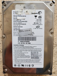 Seagate Barracuda IDE Hard Drive 40GB