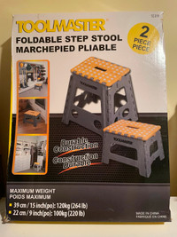 Toolmaster 2pk folding step stool (New)