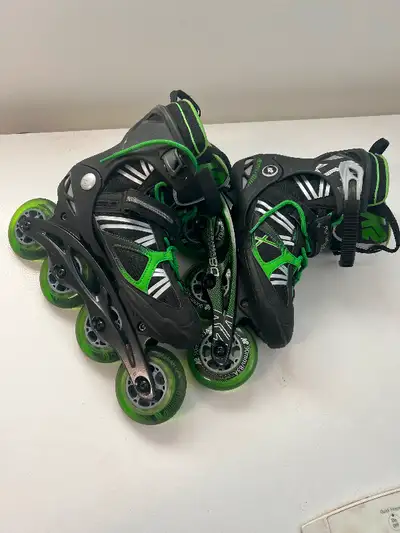 Rollerblade Mens Size 8 POWER 90 ILQ9 CLASSIC Black GREEN USED, View more