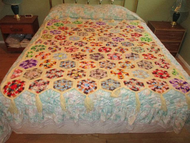 AFGHANS BEAUTIFUL HANDMADE. $35 FIRM. in Bedding in Kamloops