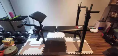 Workout Bench with Barbell