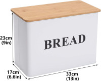 2 Loaf Bread Box w. Bamboo Lid