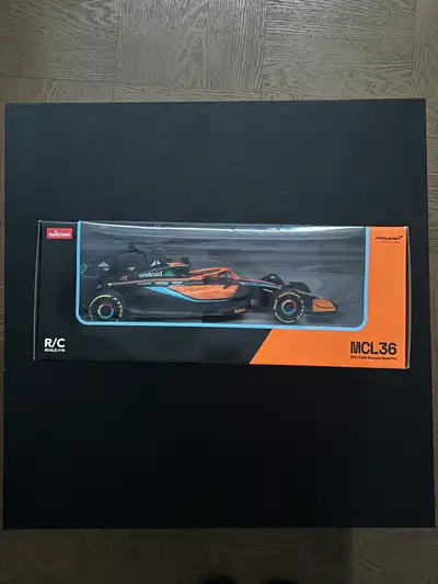 Selling a 2022 model of a McLaren F1 1/18 Scale R/C Car. Great collectible for fans as a display pie...