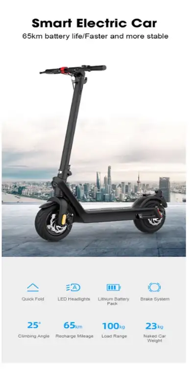 Electric scooters for adults quality build puncture proof tires Tesla new battery technology powered...