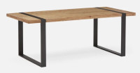 Structube Wood Dining Table with Metal Legs