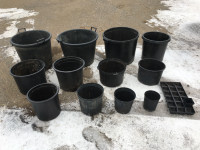 Plastic Pots, Trays for Plants, Trees, Shrubs, Vegetables, Weed,