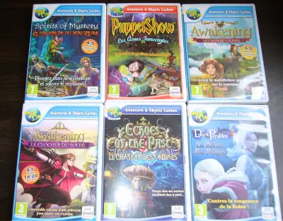 Jeux PC Big Fish aventure et objets cachés 13$ à 17$ ch, View more