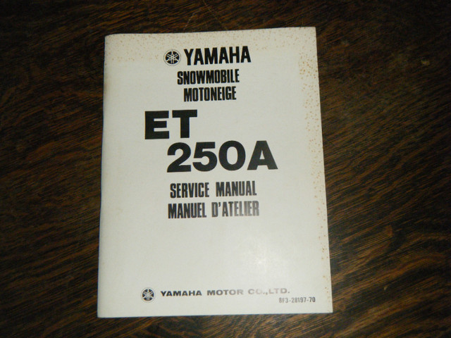 Yamaha ET 250A Snowmobile Service Manual in Other in Oakville / Halton Region