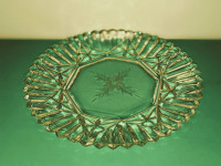 Crystal serving plate vintage Excellent condition