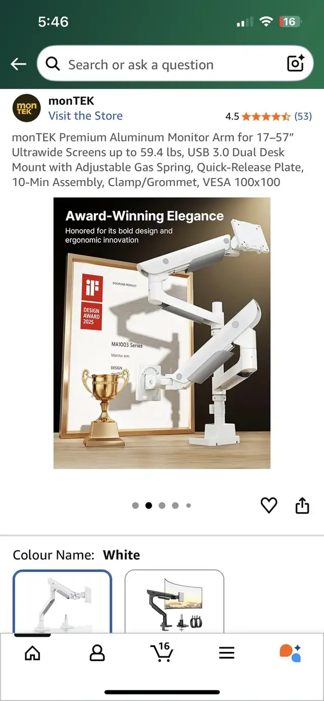 Montek Dual Monitor Arm nee in Monitors in Oshawa / Durham Region - Image 4