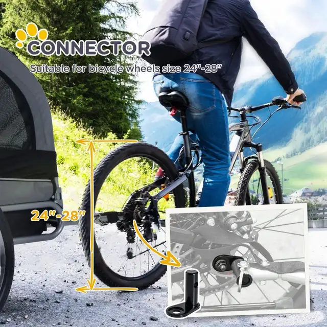 Dog Bike Trailer, Grey Color  in Other in Markham / York Region - Image 7