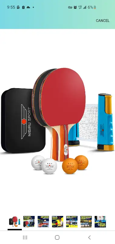 Professional Ping Pong Paddle Set with Retractable Net (Bracket Clamps), Balls, and Posts. Regulatio...