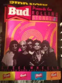 ROLLING STONES steell wheels POSTER 1989