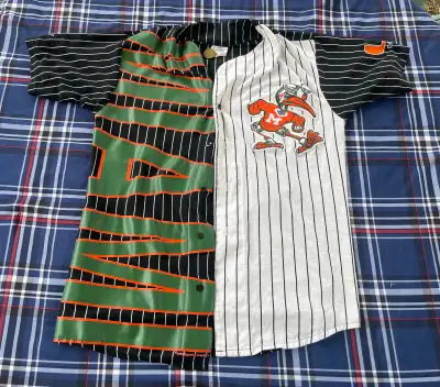 Selling my vintage 1992 Miami Hurricanes baseball jersey. Amazing piece incredible details. Jersey i...