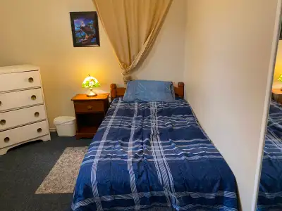 **No messages on Kijiji please. Only phone calls** Fully furnished bedroom available for rent in a s...