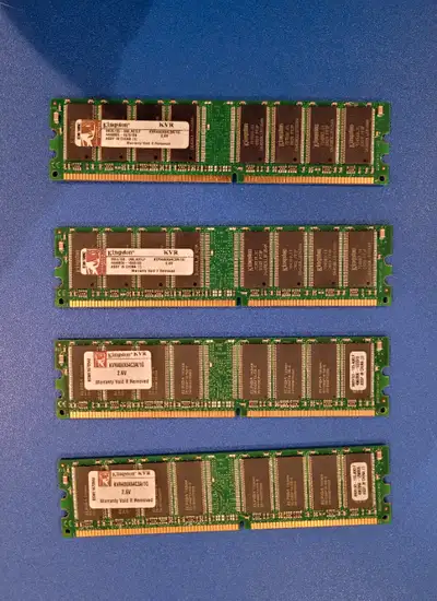 Ordinateur PC RAM Kingston 4GB 4x 1GB DDR 400MHz PC 3200 184pin