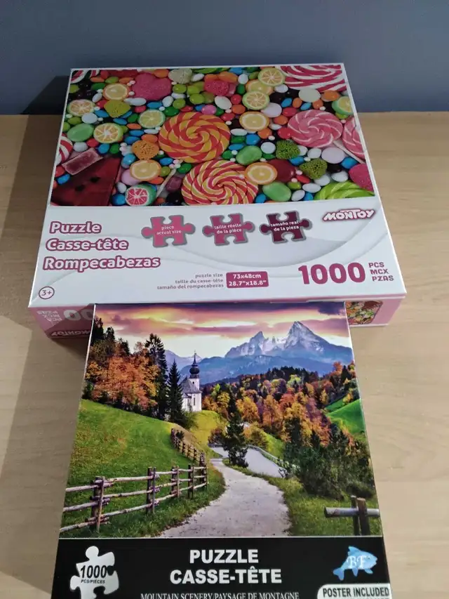 2 Complete 1000-Piece Puzzles for $2/10