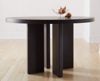 SHADOW BLACKENED WOOD DINING TABLE 47.75" for $700