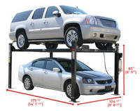 Top Standard 4 Post Car Lift, Parking Lift, Storage Lift 8000lb.