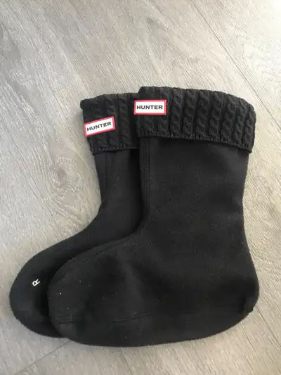 Rain Boot Hunter Socks Black with Logo, View more