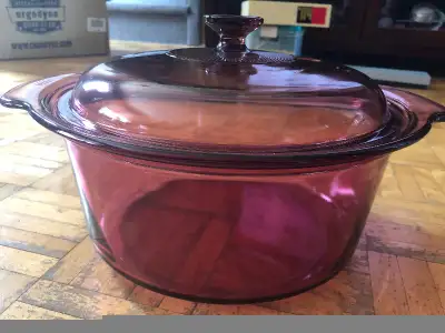 Chaudron Cranberry Visions Pyrex vintage, View more