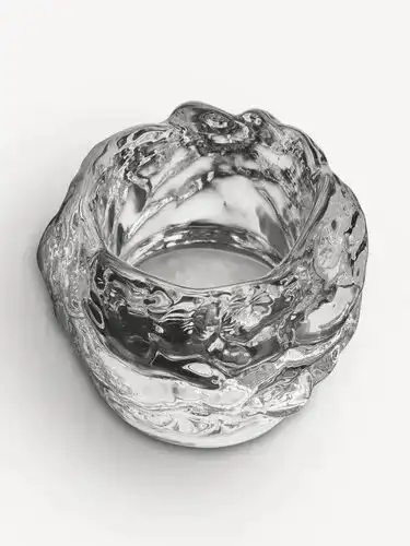 Experience the exceptional charm of Kosta Boda's Snowball votive candle holder—a pinnacle of Swedish...