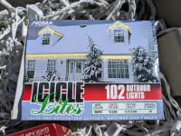 White Icicle type Christmas Lights - over 100ft