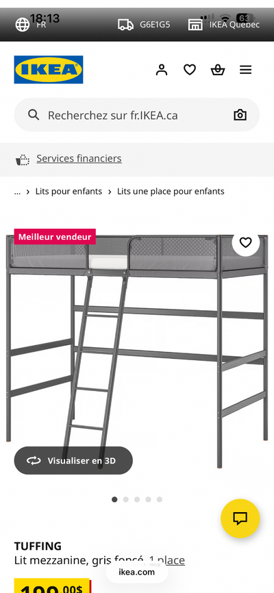 Structure de lit mezzanine, View more