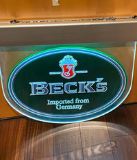 BECK’S BEER ADVERTISING SIGN $95