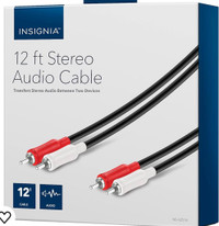 INSIGNIA NS-HZ516 6 - Foot Stereo Audio RCA Cable Black Shielded