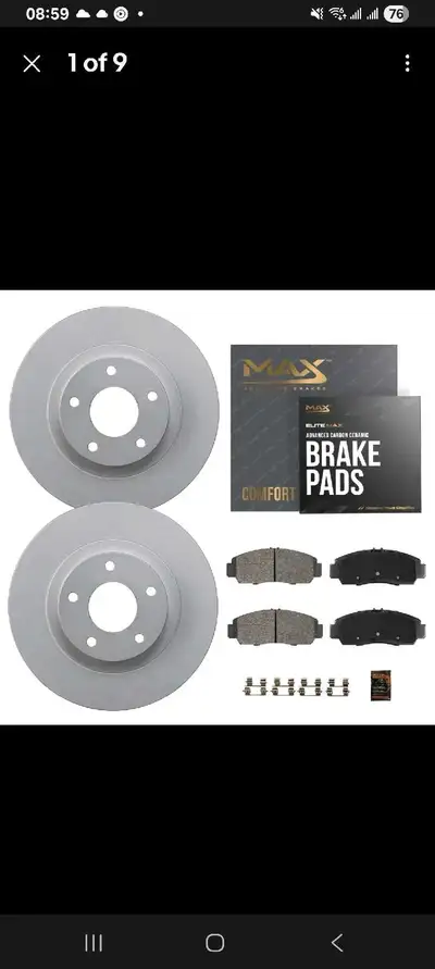 New brake rotors and pads for a 2013-2017 Ford escape. Bought a complete set and only the rear neede...