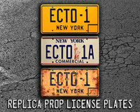 Ghostbusters | ECTO | Metal Stamped Replica License Plate 3 Pack